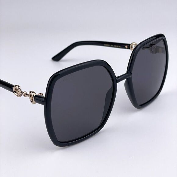 NEW Gucci  GG0890S 001 Black Gray Square Women Sunglasses - Picture 5 of 11